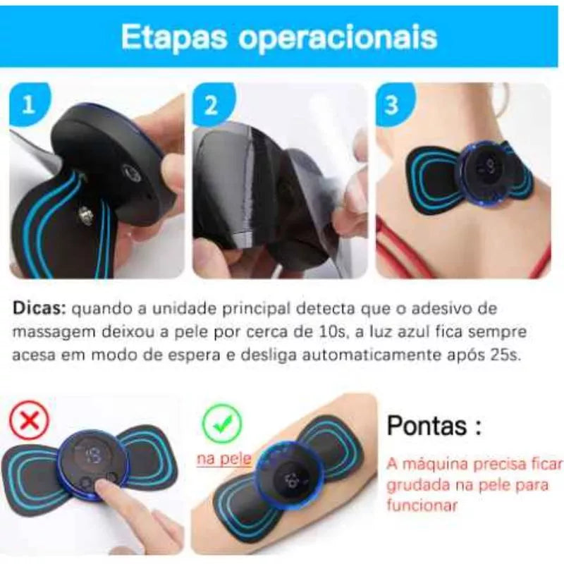 KIT 4 Massageadores Portáteis Elétrico Recarregável